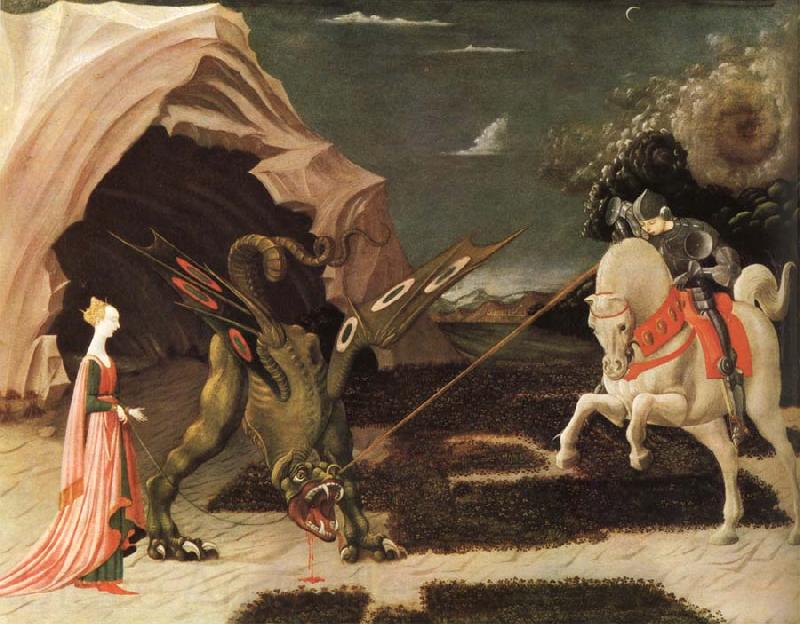 UCCELLO, Paolo Saint Goran and kite Spain oil painting art